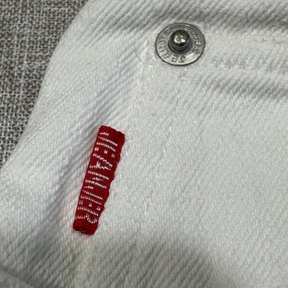 Vintage | Jeanjer Jeans | Diffusion Mini Skirt | White Denim | Size 3/4 - Picture 4 of 15